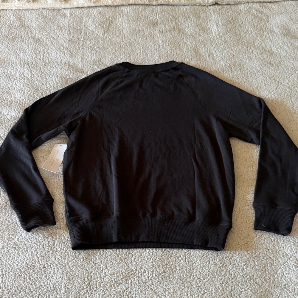Spiritual Gangster Varsity Old School Black Crewneck with White Lettering Small - Picture 7 of 7